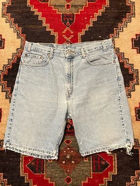 Vintage Perfectly Distressed Levi's Red Tag Lightwash Denim Shorts